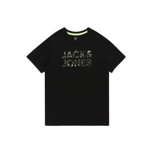 Tričko 'NEON' Jack & Jones Junior rákos / černá
