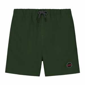 Plavecké šortky 'MIKE' Shiwi tmavě zelená / červená / bílá