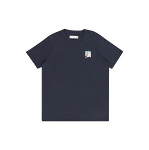 Tričko 'PREPPY' Abercrombie & Fitch námořnická modř / světlemodrá / oranžová / offwhite