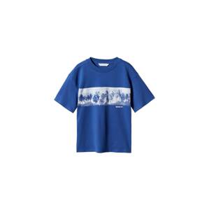 Tričko 'FRANJI' Mango Kids kobaltová modř / chladná modrá / bílá