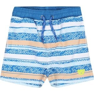 Plavecké šortky Steiff Collection tělová / tyrkysová / kobaltová modř / bílá