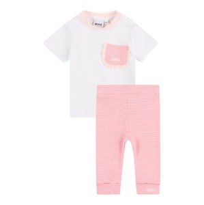 Sada BOSS Kidswear pastelově růžová / světle růžová / bílá