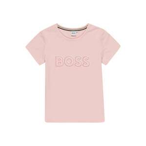 Tričko BOSS Kidswear růžová / červená / bílá