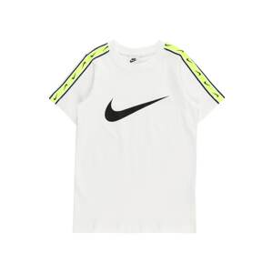 Tričko 'REPEAT' Nike Sportswear svítivě žlutá / černá / bílá