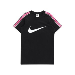 Tričko 'REPEAT' Nike Sportswear fuchsiová / černá / bílá