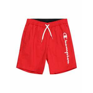 Plavecké šortky Champion Authentic Athletic Apparel červená / bílá