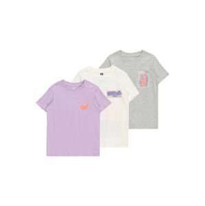 Tričko Cotton On krémová / šedý melír / pastelová fialová