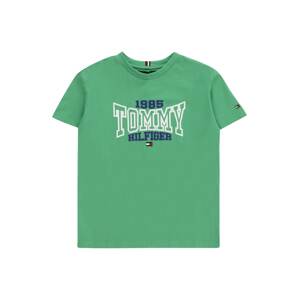 Tričko Tommy Hilfiger modrá / zelená / bílá