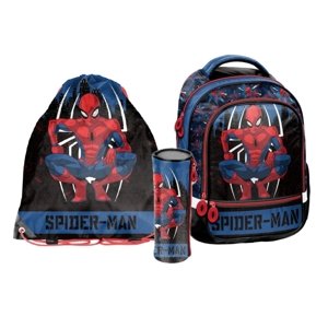 Paso Školní set Spiderman černo-modrý 3dílný