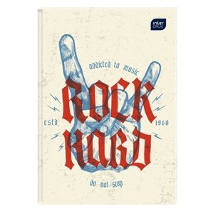 Interdruk Zápisník Rock hard A5, 96 listů, linkovaný