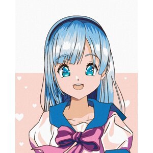 Zuty Malování podle čísel Anime dívka s mašlí