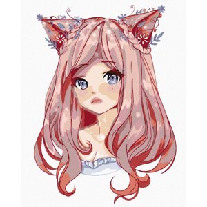 Zuty Malování podle čísel Anime dívka s růžovými vlasy