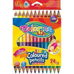 Colorino Pastelky trojhranné Colorino JUMBO, oboustranné, 24 barev