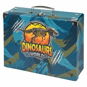 BAAGL Skládací školní kufřík Dinosaurs World, kování