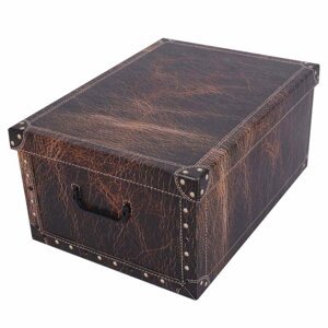 Miss Space Úložný box Leather brown midi