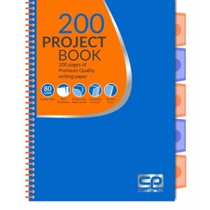 CoolPack Projektový blok Neon A4, 200 stránek, modrá