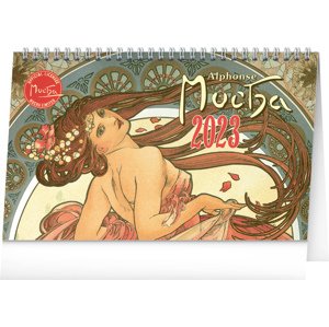 Presco Group Stolní kalendář Alfons Mucha 2023 větší