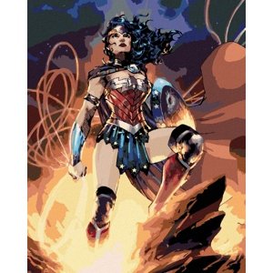 Zuty Malování podle čísel Wonder woman na skále