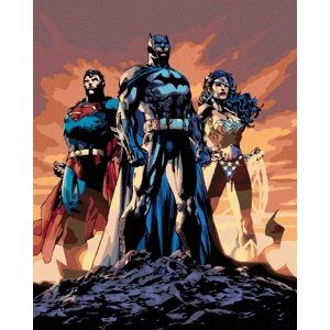 Zuty Malování podle čísel Wonder woman, Batman a Superman