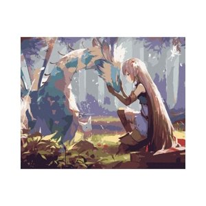 Zuty Malování podle čísel Anime dívka s drakem