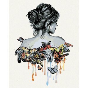 Zuty Malování podle čísel Motýlí žena