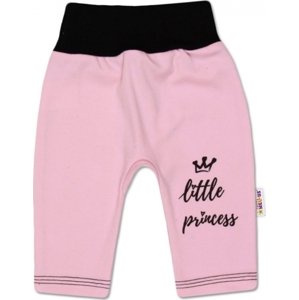 Baby Nellys Bavlněné tepláčky, růžové, vel. 74 - Little Princess 74 (6-9m)