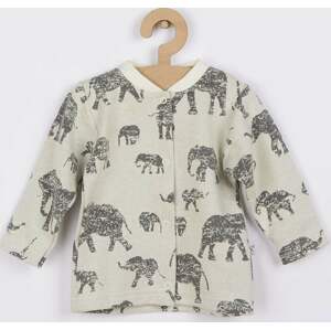Kojenecký kabátek Baby Service Sloni šedý 68 (4-6m)