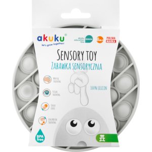 Senzorická hračka Práskací bubliny Pop It Akuku kruh šedý