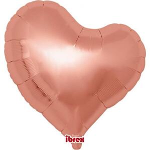 Balón Ibrex Hel, srdce Sweet 18", metalické růžové zlato, 5 ks.