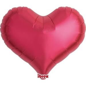 Balón Ibrex Hel, Jelly heart 18", Metallic Rubi Red, 5 ks.