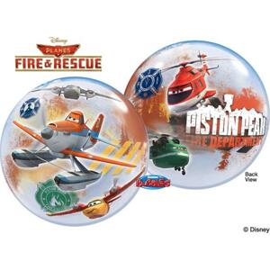 Qualatex Fóliový balón 22" QL Bubble Capacity "Letadla Fire & Rescue