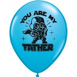Qualatex Balón QL 11" s potiskem "Star Wars: You Are My Father", pastelově modrý/25 ks.