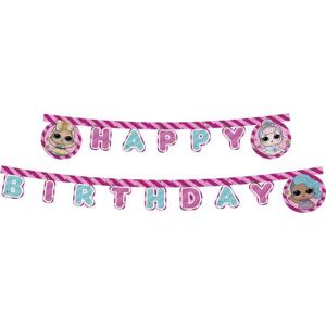 Procos Banner Happy Birthday LOL Glitterati, 210 cm