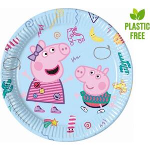 Procos Papírové talíře Peppa Pig (Hasbro), další generace, 23 cm, 8 ks (bez plastu)