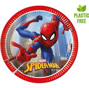 Procos Papírové talíře Spiderman Crime Fighter, příští generace 20 cm, 8 ks (bez plastu)