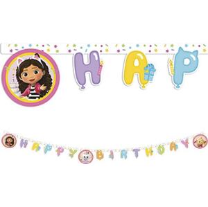 Procos Gabby's Dollhouse Banner - Happy Birthday