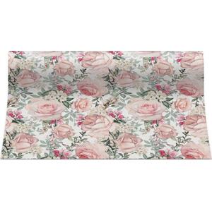 PAW vzorovaný papírový běhoun na stůl Gorgeous Roses, 3vrstvý, 33cm x 120cm x 4 ks.