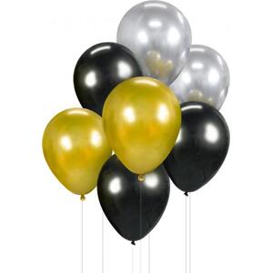 Godan / beauty & charm B&C balónková kytice zlato-stříbrno-černá, 7 ks.