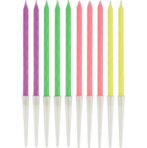 Godan / candles Neon mix svíčky, 13,5x0,4 cm, 10 ks.