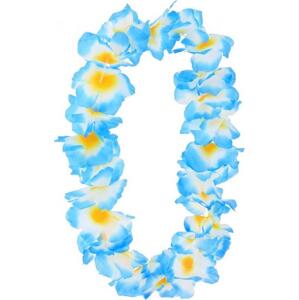 Godan / costumes Havajský náhrdelník, modrá a bílá