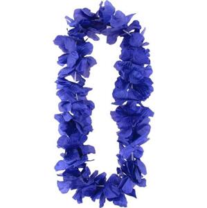 Godan / costumes Havajský saténový náhrdelník, tmavě modrý