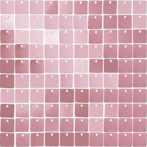 Godan / decorations Růžový dekorativní panel, transparentní pozadí, 30x30 cm/ 100 čtverců
