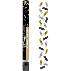 Godan / confetti B&C pneumatické konfety Zlato-stříbrno-černý mix, fólie / 60cm