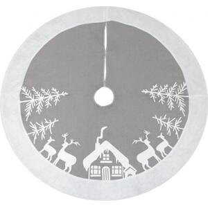 Podložka na vánoční stromeček "Sobi", stříbrná, velikost 90 cm