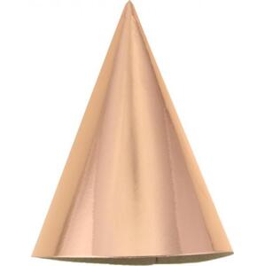Godan / decorations B&C papírové klobouky, metalické růžové a zlaté, 5 ks.