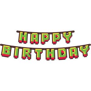 Godan / decorations Papírová girlanda Happy Birthday - Game On, 160 cm