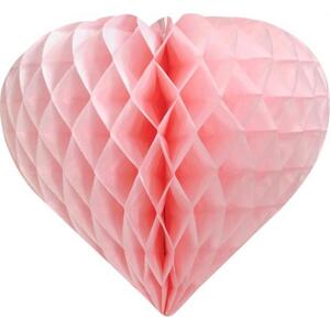 Godan / decorations Dekorativní rozeta B&G Heart, světle růžová, 26 cm