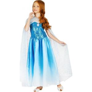 Godan / costumes Blue Beauty set (šaty, pelerína), velikost 130/140 cm