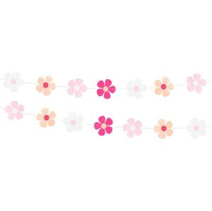 Godan / decorations Papírová girlanda Pink Flowers, rozměr 7 x 200 cm