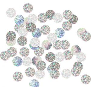 Godan / confetti B&C Circles fóliové konfety, 2 cm, 250g, holografické stříbro